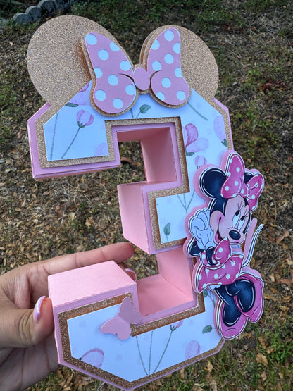 3D Flower Minnie Letter/Number