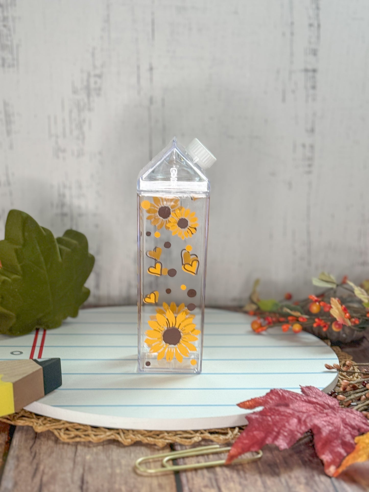 Sunflower  Milk Carton  Water Bottle