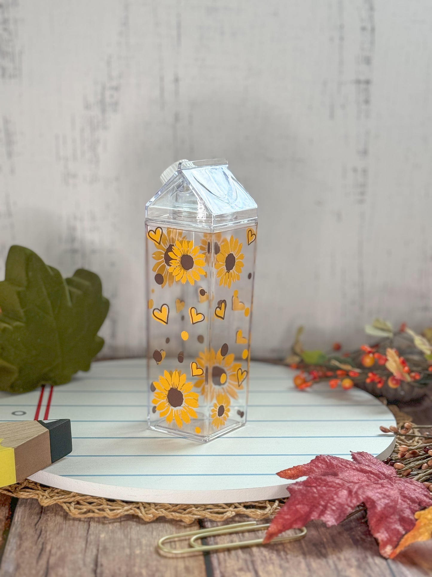 Sunflower  Milk Carton  Water Bottle