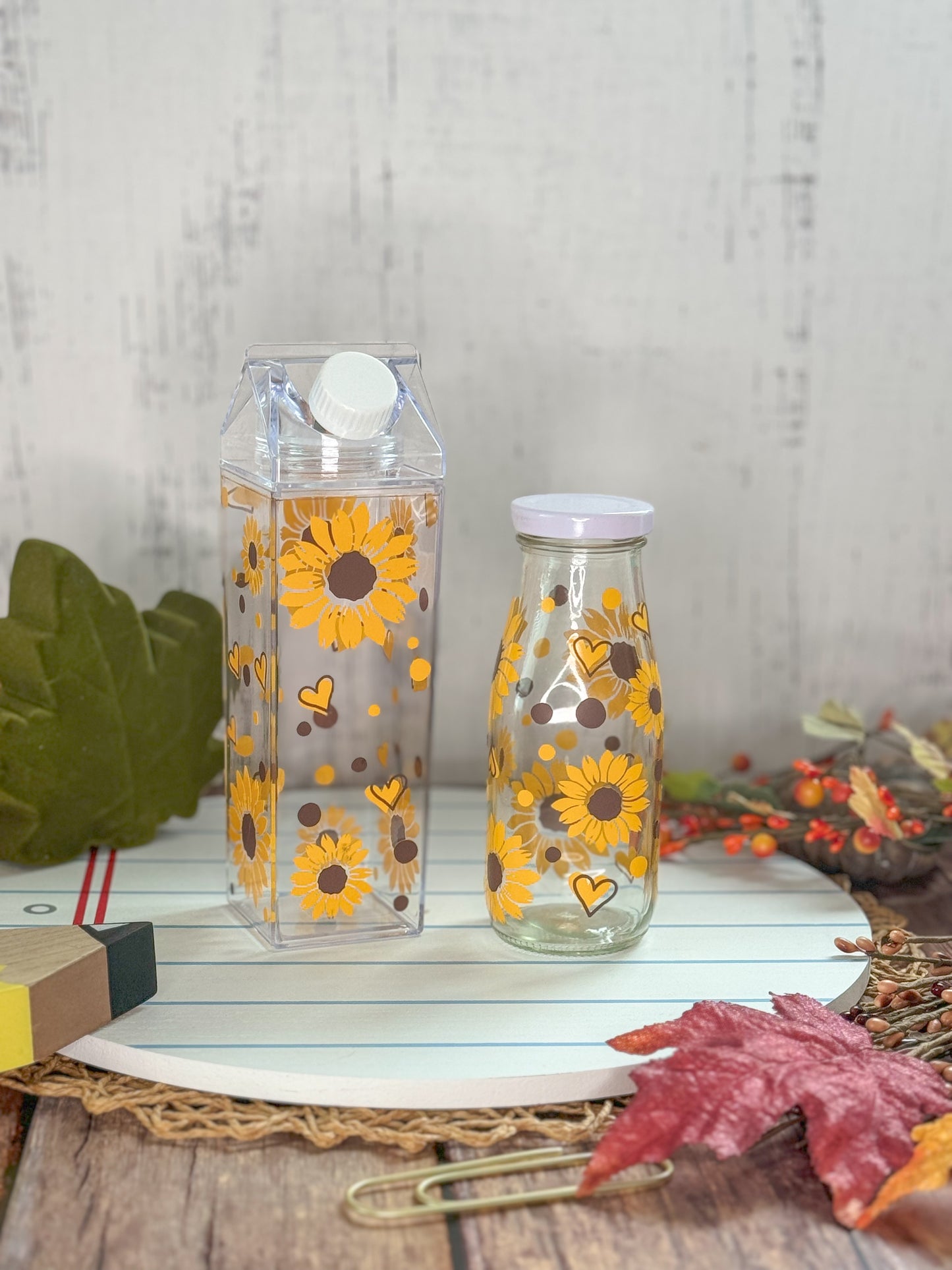 Sunflower  Milk Carton  Water Bottle