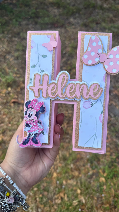 3D Flower Minnie Letter/Number