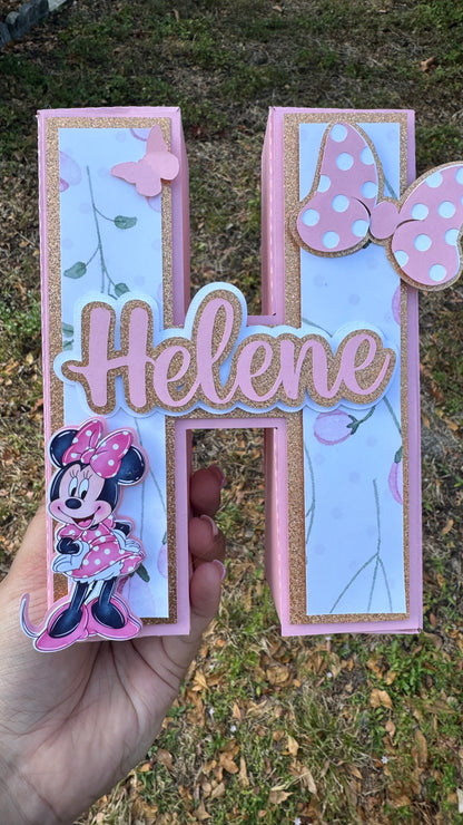 3D Flower Minnie Letter/Number