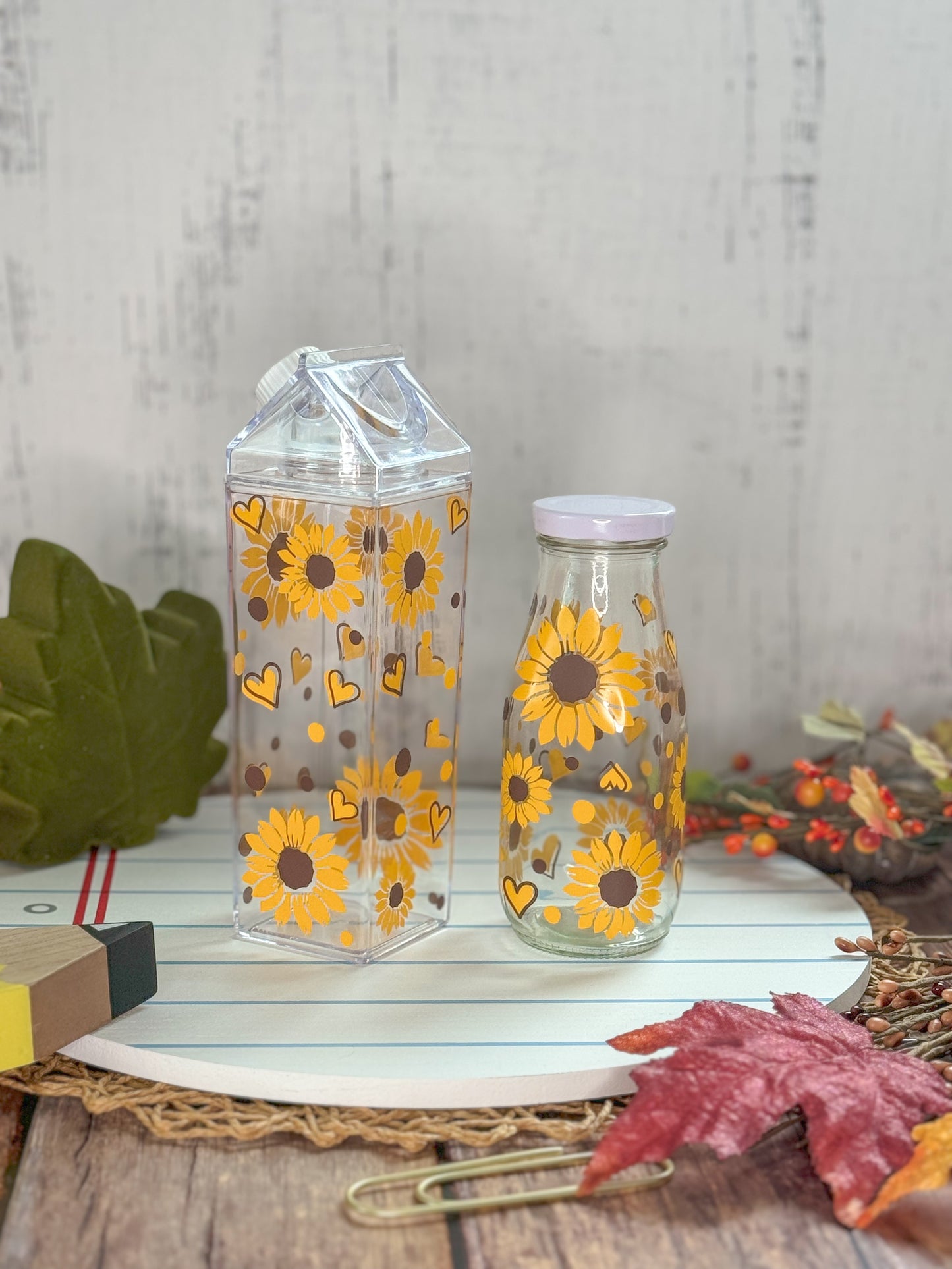 Sunflower  Milk Carton  Water Bottle