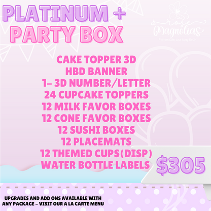 Platinum +  Party Box Package