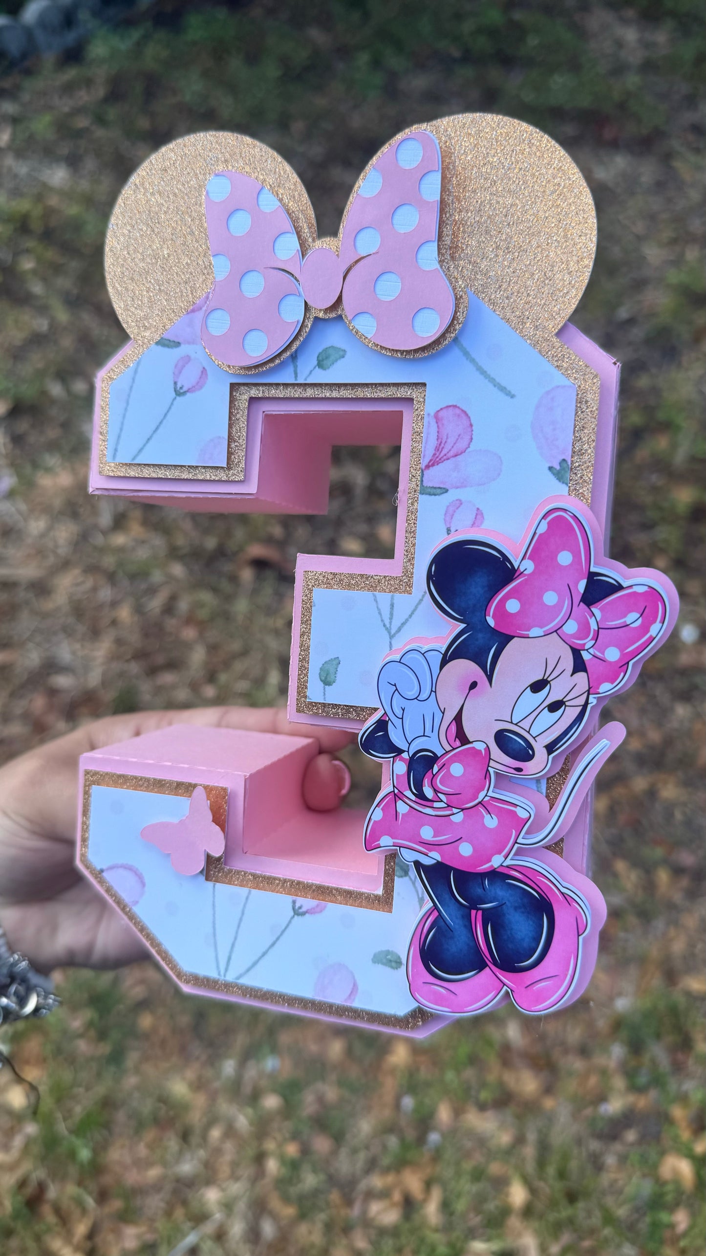 3D Flower Minnie Letter/Number