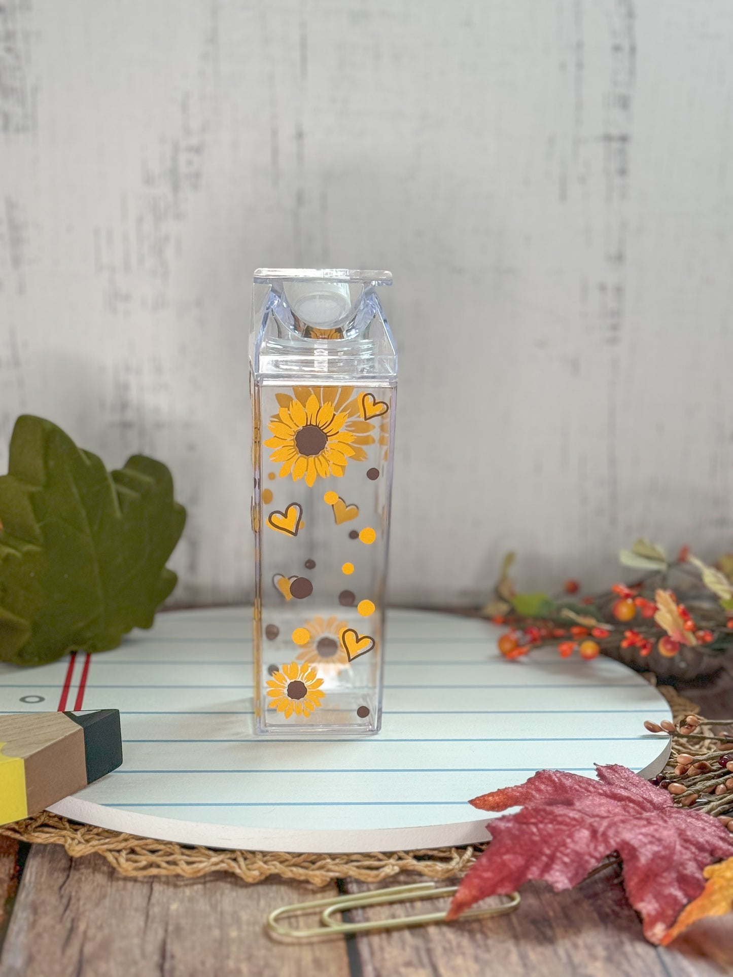 Sunflower  Milk Carton  Water Bottle