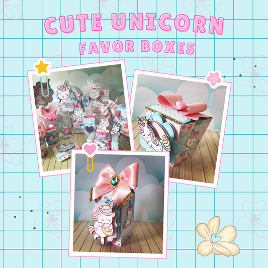 Cute Unicorn - Favor boxes