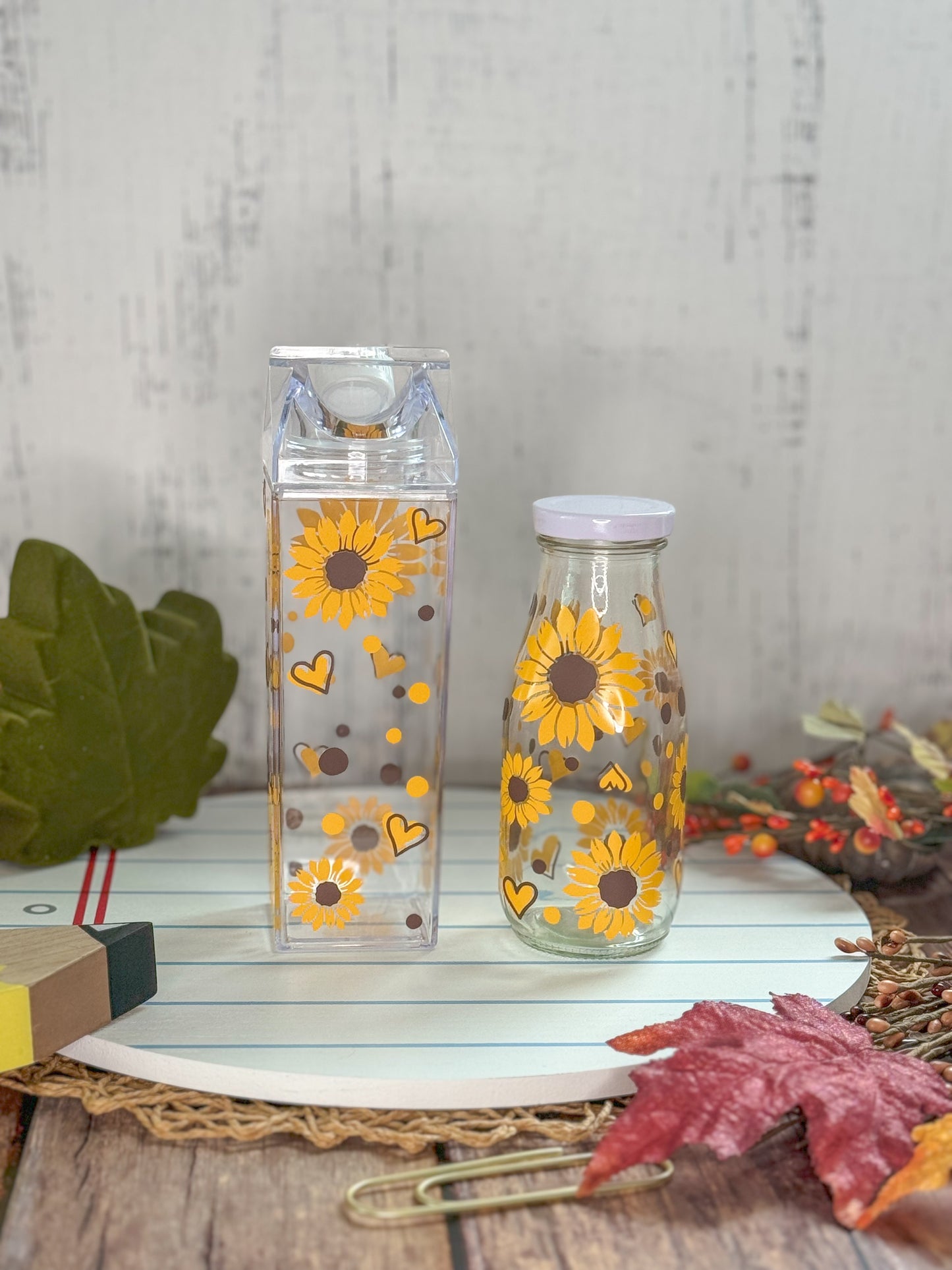 Sunflower  Milk Carton  Water Bottle