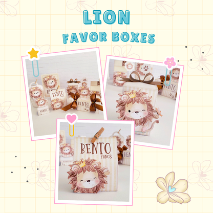 Lion Themed Favor Boxes