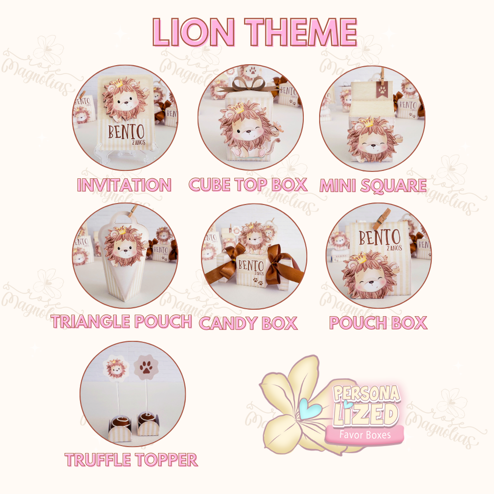 Lion Themed Favor Boxes