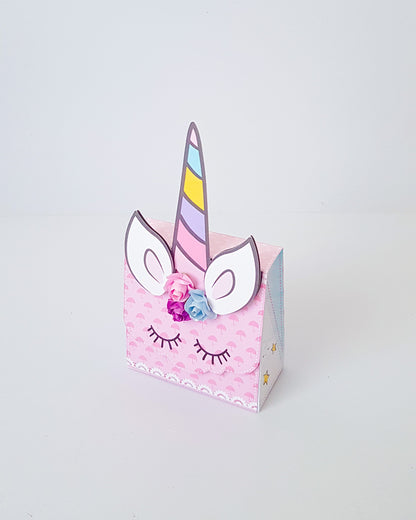 Unicorn Square favor box, Unicorn Decoration, Unicorn Baby Shower, Unicorn party,Luxury goodie bags,