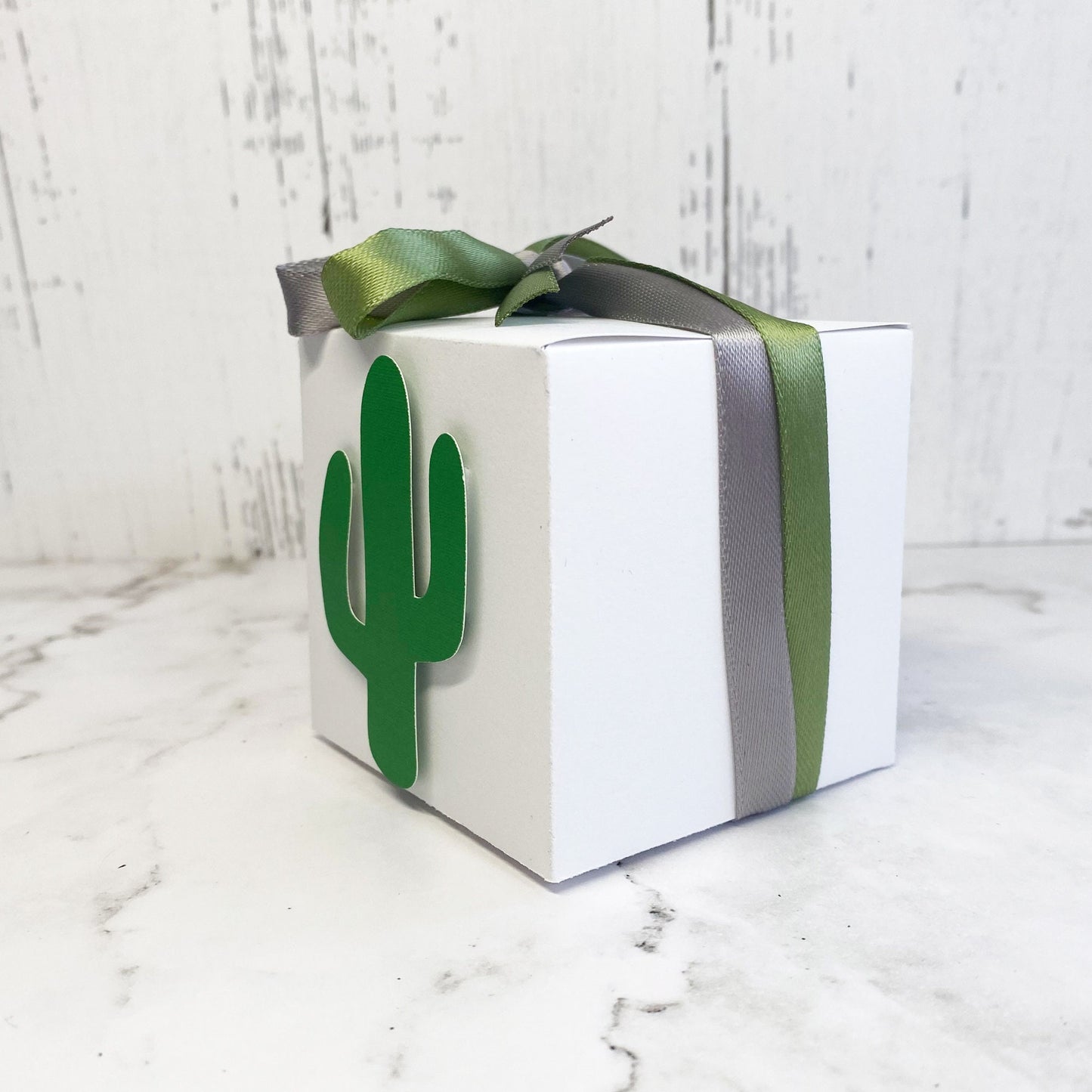 Cactus square Favor Boxes - Cactus Theme - Baby Shower Gift Boxes - Fiesta Birthday Decor - Cactus Bridal Shower Candy Box