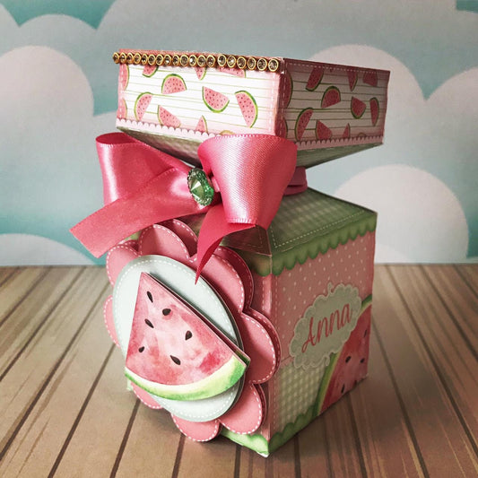 Watermelon favor box - one in a melon - Melon Half Candy Box - watermelon party decor - one in a melon decor- One in a melon party