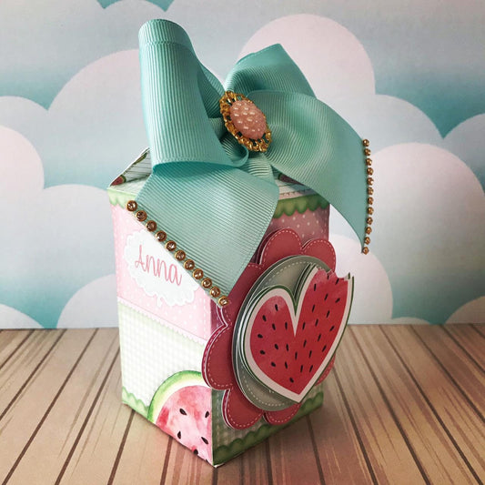 Watermelon favor box - one in a melon - Melon Milk Box - watermelon party decor - one in a melon decor- One in a melon party