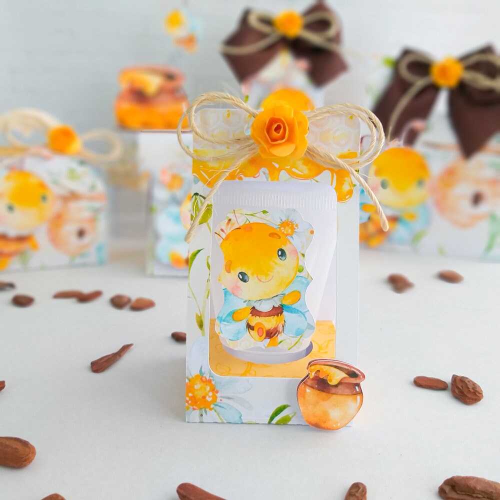 Honey Personalized Baby Shower tube box - Honey Bee Personalized Favor tube box - Bumble bee baby shower favors - bee theme party favor