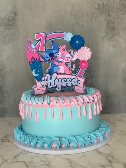 stitch cake topper, lilo cake topper, stitch topper, stitch cake, stitch decorations, cake topper, stitch party decor, stitch cake topper, stitch birthday cake, stitch cake, hawaiian cake topper, stitch theme, stitch birthday,stitch angel topper