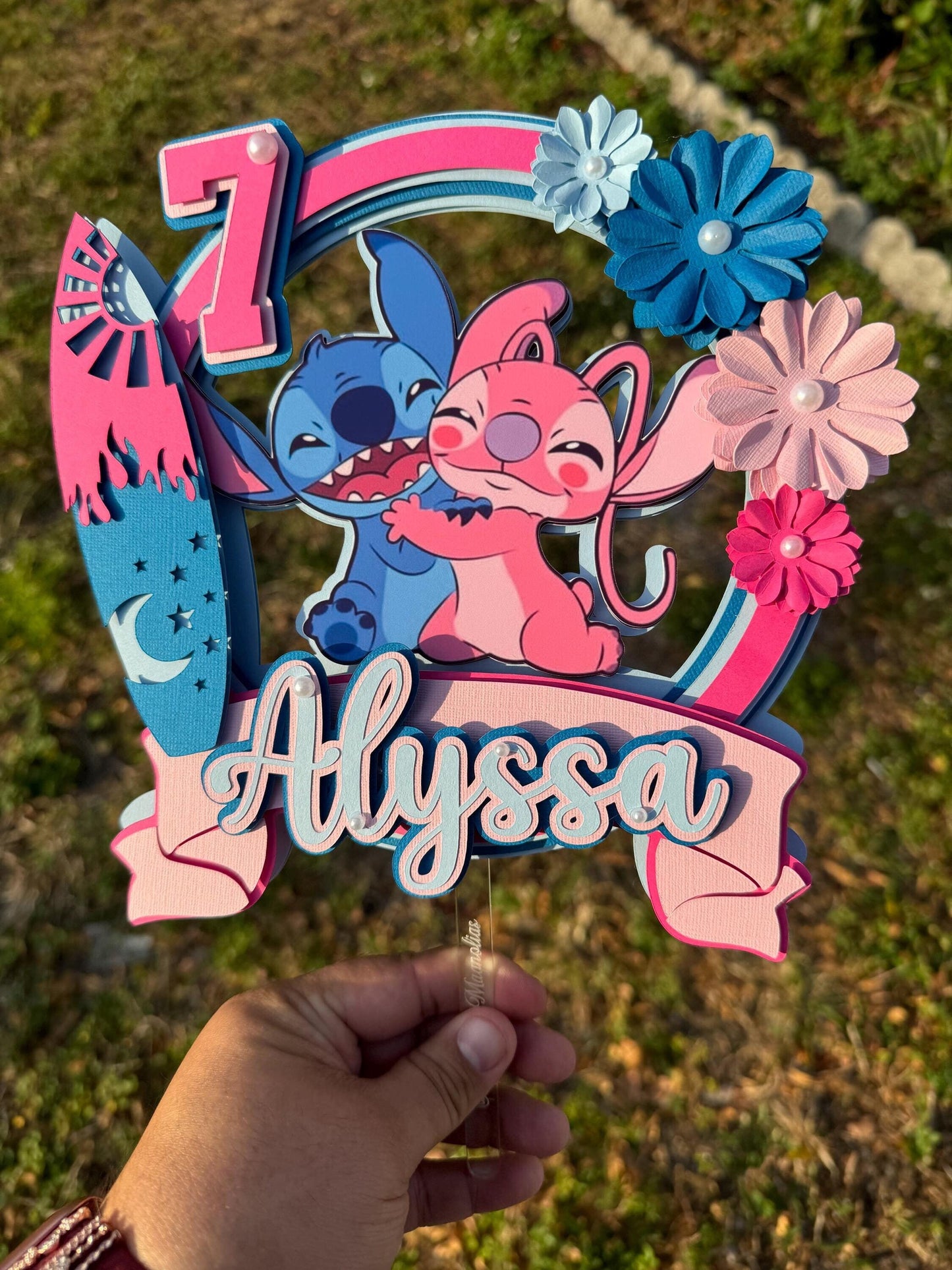 stitch cake topper, lilo cake topper, stitch topper, stitch cake, stitch decorations, cake topper, stitch party decor, stitch cake topper, stitch birthday cake, stitch cake, hawaiian cake topper, stitch theme, stitch birthday,stitch angel topper