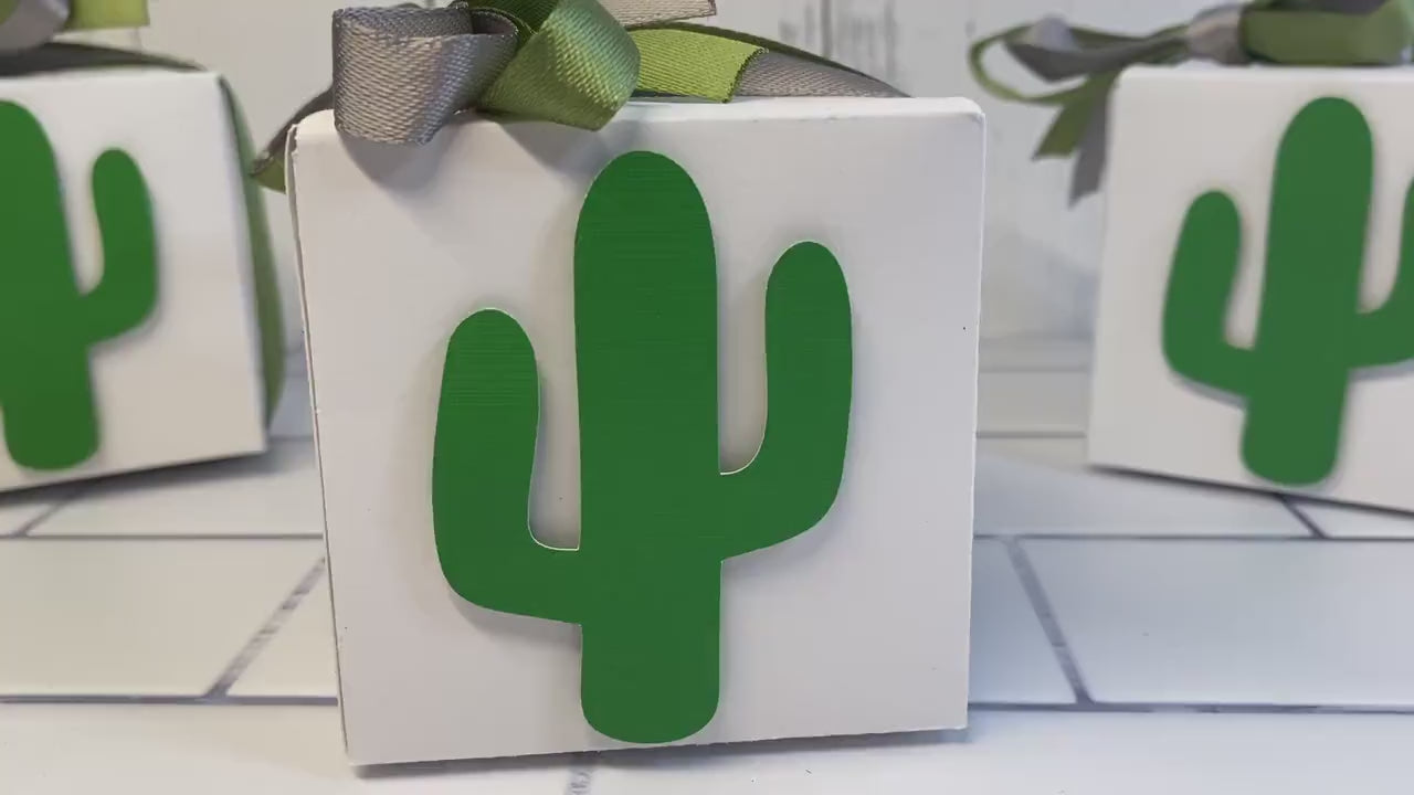 Cactus square Favor Boxes - Cactus Theme - Baby Shower Gift Boxes -  Fiesta Birthday Decor - Cactus  Bridal Shower Candy Box