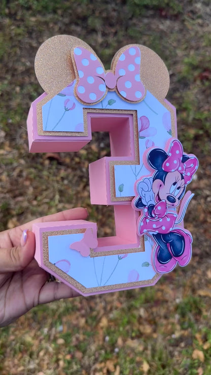 3D Flower Minnie Letter/Number